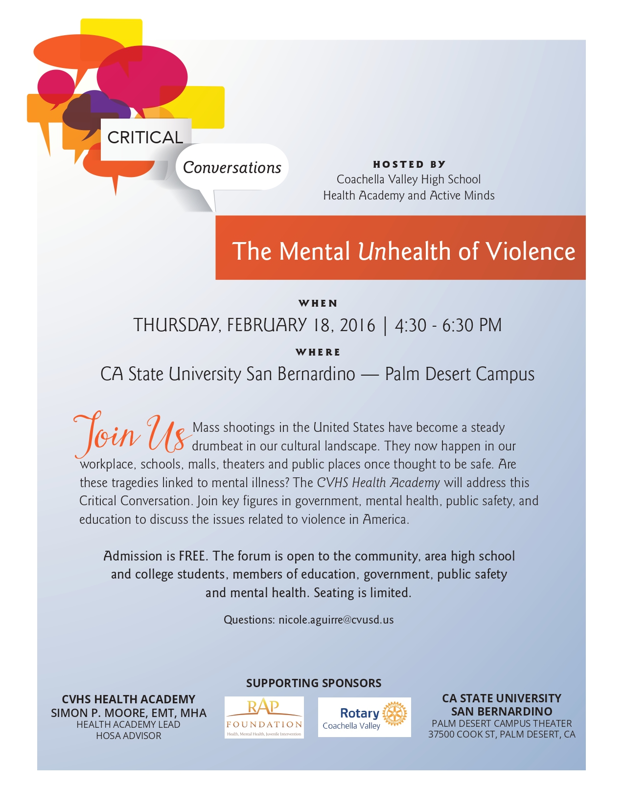 Critical Conversations: The Mental Unhealth of Violence